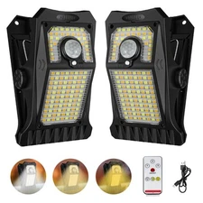Tryme 118Leds Solar Lights Outdoor Clip Motion Sensor Lights Security Light 3...