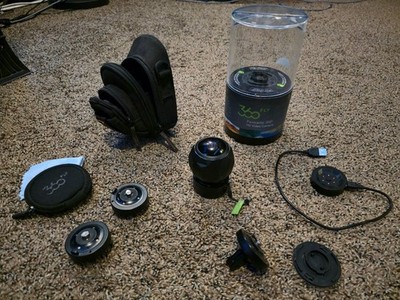 360Fly Panoramic 360° HD Video Camera w Accessories & Case, working- used once