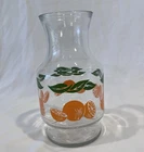 Vintage Anchor Hocking Orange Juice Carafe Pitcher Glass 1987 Citrus Retro