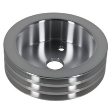 Aluminum Triple 3 Groove Crankshaft Crank Pulley Swp For Chevy 396 Bbc Swp