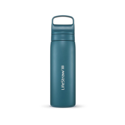 LifeStraw Wasserfilterflasche Go 2.0 Laguna Petrol Edelstahl isoliert 500 ml-Bla
