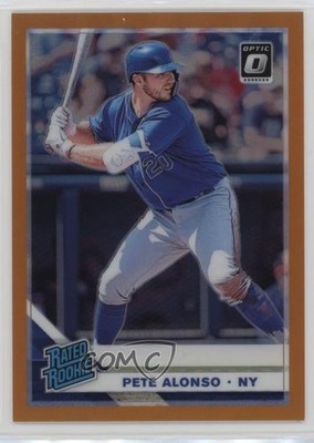 2019 Donruss Optic Rated Rookies Orange Prizm 50/99 Pete Alonso Rookie RC 7xr