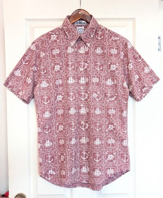 Reyn Spooner x Brooks Brothers Aloha Hemd Herren Medium M Hawaii Knopf Koralle