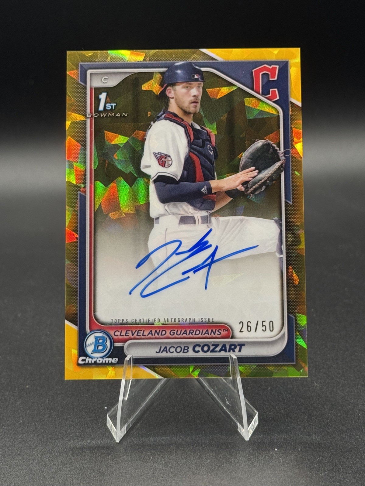 2024 Bowman Draft SAPPHIRE JACOB COZART GOLD AUTO/50   Guardians #CPA-JCO