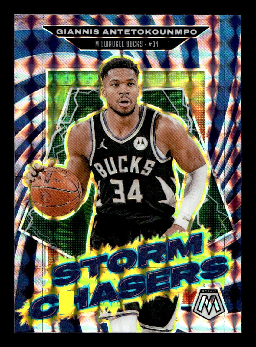 2024-25 Panini Mosaic Giannis Antetokounmpo SP Storm Chasers #5 Milwaukee Bucks