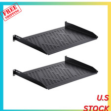 1U Cantilever Universal Rack Shelf - 14in Deep – Rackmount Shelf for 19’’ AV/Net