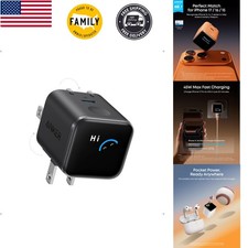 Anker Nano USB C Wall Charger, 45W Fast Charging Smart Display Charger, with 180