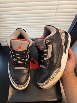 Jordan 3 Retro OG Mid Black Cement Size 8 Good Condition
