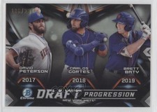 2019 Bowman Draft Chrome Progression Refractor David Peterson Carlos Cortes lt0