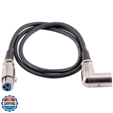 Seismic Audio 3' XLR Female to Right Angle Male Audio Patch Cable (XLRRS2)