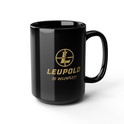 Leupold Scope Optics Firearms | Black Ceramic Coffee Mug Gift 15oz