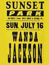 Wanda Jackson Sunset Park 16" x 12" Photo Repro Concert Poster