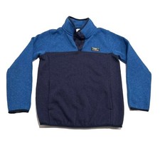 Kids' L.L.Bean Boys Sweater Medium 10-12 Blue Fleece Pullover Colorblock