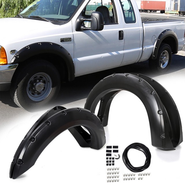 DNA MOTORING Chrome Rear Bumper End Caps For 2023-2025 Ford Super Duty F250 F350 F450 - No Sensor Holes