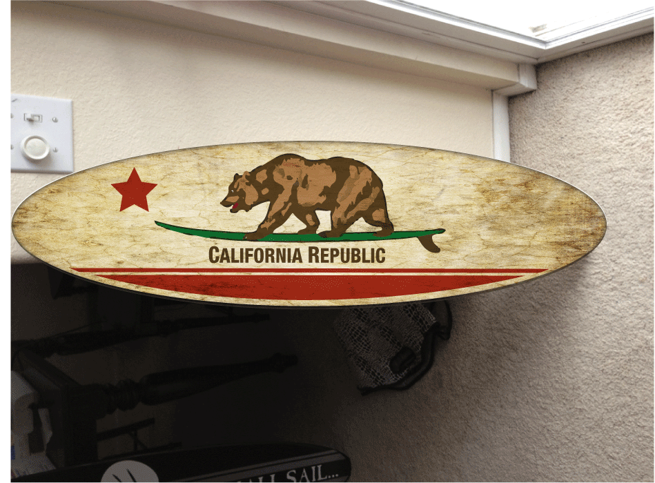 カリフォルニア 国旗 パロディー サーフィン 訳あり California flag surf board surfboard decor hawaiian beach surfing