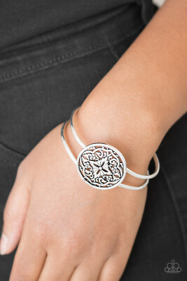 Mandala Majesty Silver Bracelet Paparazzi New