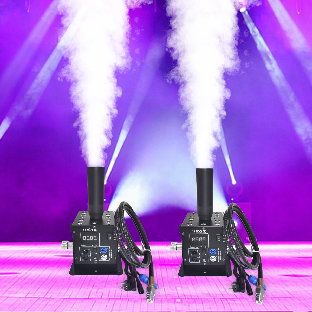 CO2ミストmachine 2 Pack LED CO2 Jet Smoke Machine & 6m Hose CO2 Cannon DMX Blaster