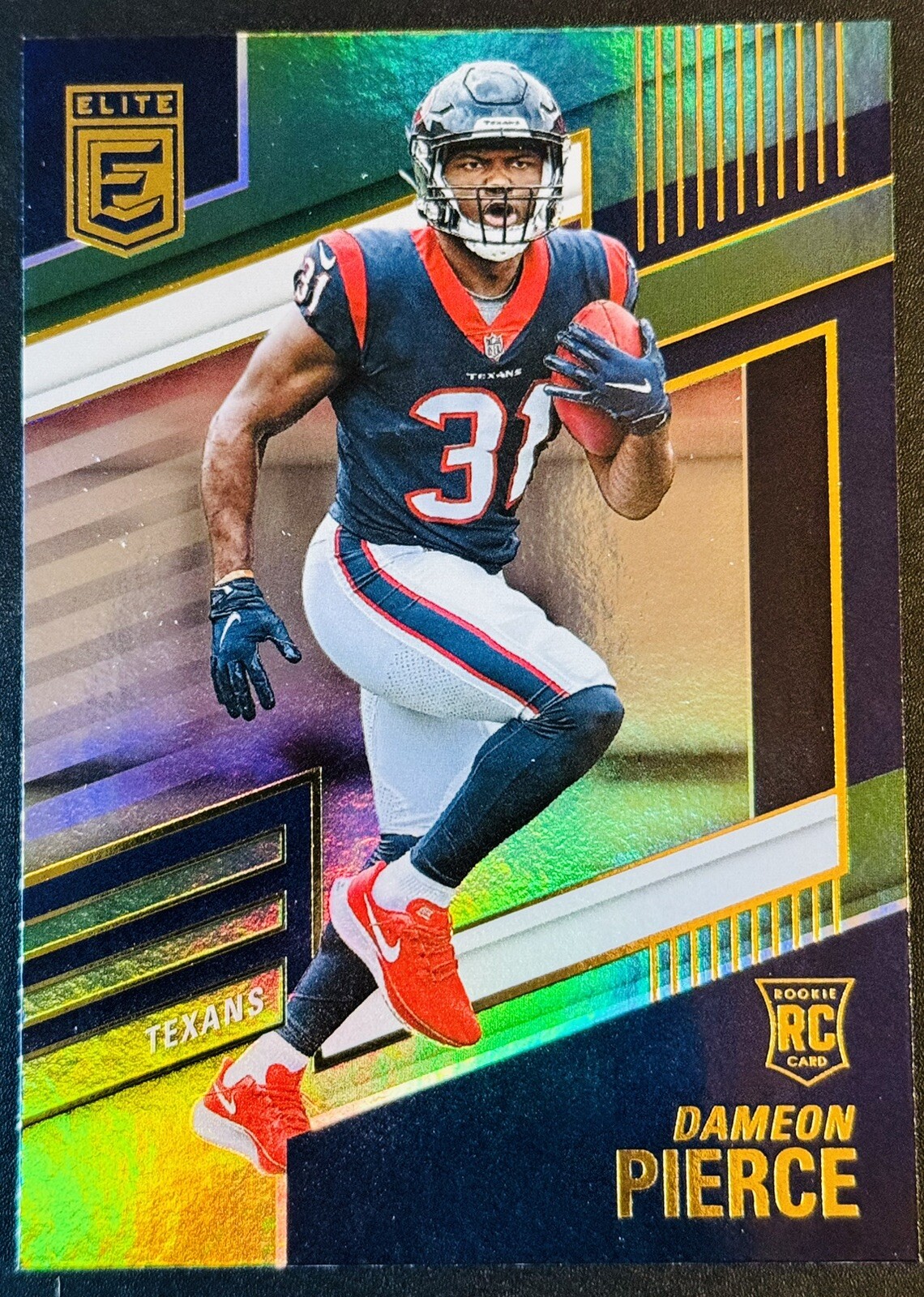 2022 Donruss Elite Dameon Pierce Rookie Card RC Green Parallel Texans #161