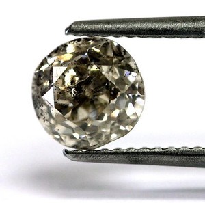 GIA loose certified 1.51ct I2 light brown green  round european diamond rare 