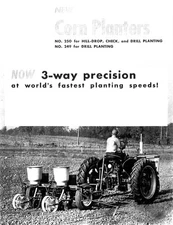 IH McCormick 249 250 Corn Planter Trailer Type International Farmall Brochure