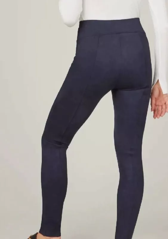 Navy clearance suede leggings