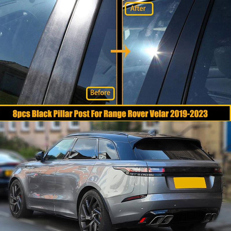 8 peças guarnição de janela poste pilar preto para Land Rover Range Rover Velar 2018-2023 - Imagem 2 de 4