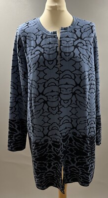 Mona Lisa Größe UK 16 REG Damen Blau Muster Top Tunika UVP 98 
