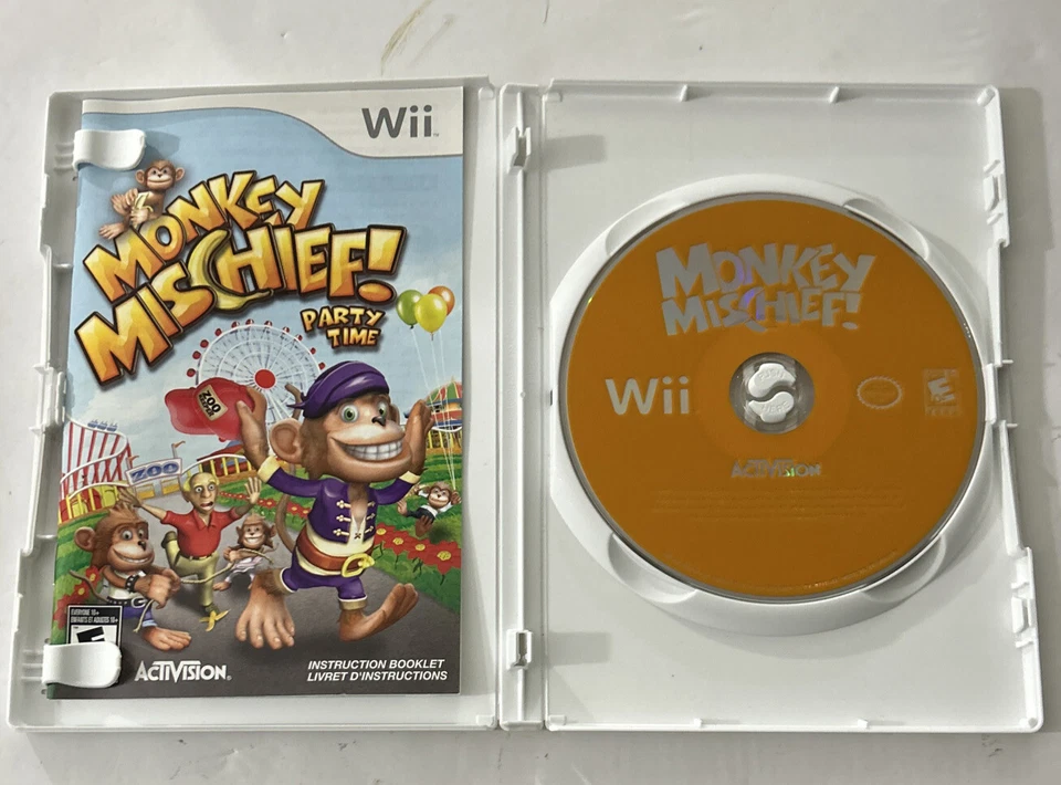 Monkey Mischief Party Time (Nintendo Wii, 2008) Pre-owned FREE Shipping In 🇨🇦 - Image 3 of 4