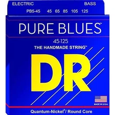 DR PB5-45 Pure Blues BASS Guitar Strings 45-125 gauge; 5-string set