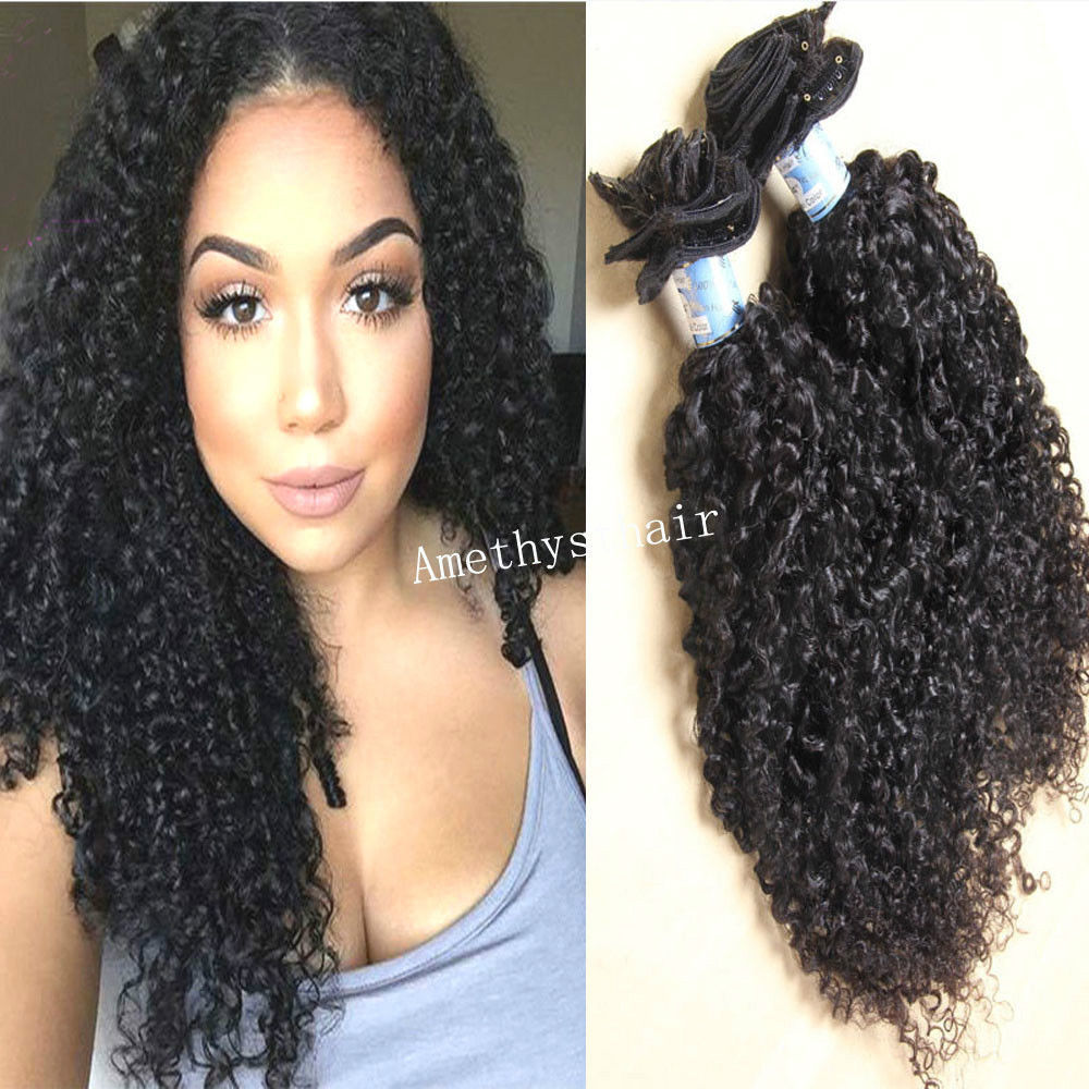 Mongolian Human Hair Clips In Tight Kinky Curly Clip In Human Hair