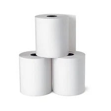 Red 1 Ply Printing Paper Rolls 3x128 for Adding Machines 10 Pack