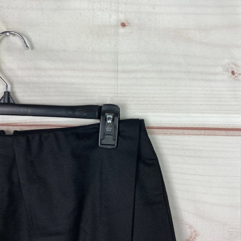 Falda tallada para mujer 42 10 lana virgen envolvente sintética negra línea A cremallera forrada lisa Foto 3 de 4