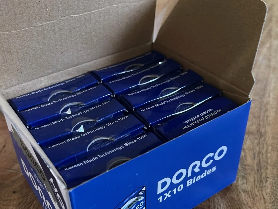 Cuchillas de afeitar de peluquero precortadas mitad de un solo borde para salón tienda cabello barba Foto 4 de 4