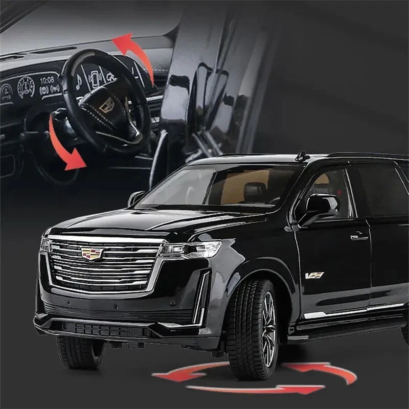 1:24 Escalade SUV Aleación Diecast Metal Todoterreno Coche Modelo Simulación Colección Foto 2 de 4