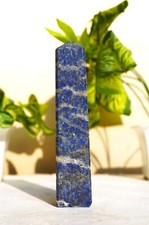 125MM | Luxury Blue lapis lazuli Stone Healing Metaphysical 4 facete Tower
