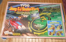 TYCO Jeep CJ Snake Track HO Racing Set 2 Jeeps Set Parts Lot