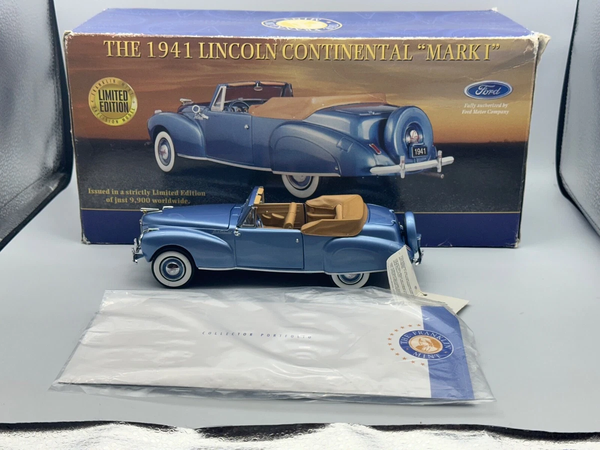 Miniature Franklin Mint Lincoln Continental Mark 1 1941 - Échelle 1/24 - Occasion En Boîte