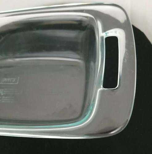 Pyrex Clear Glass Loaf Pan 1.5-QUART #C213 Cutout Handles Vintage Made in USA - Picture 10 of 10