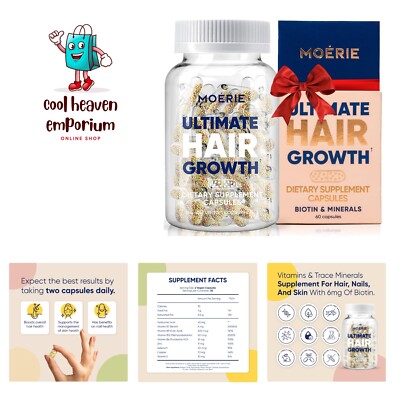 Ultimate Hair Boost Supplement for Women & Men - Hair, Skin, Nails Vitamins w...