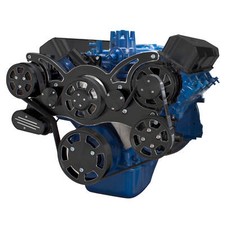 Black Diamond Serpentine System For Ford Fe Engines - Ac Power Steering