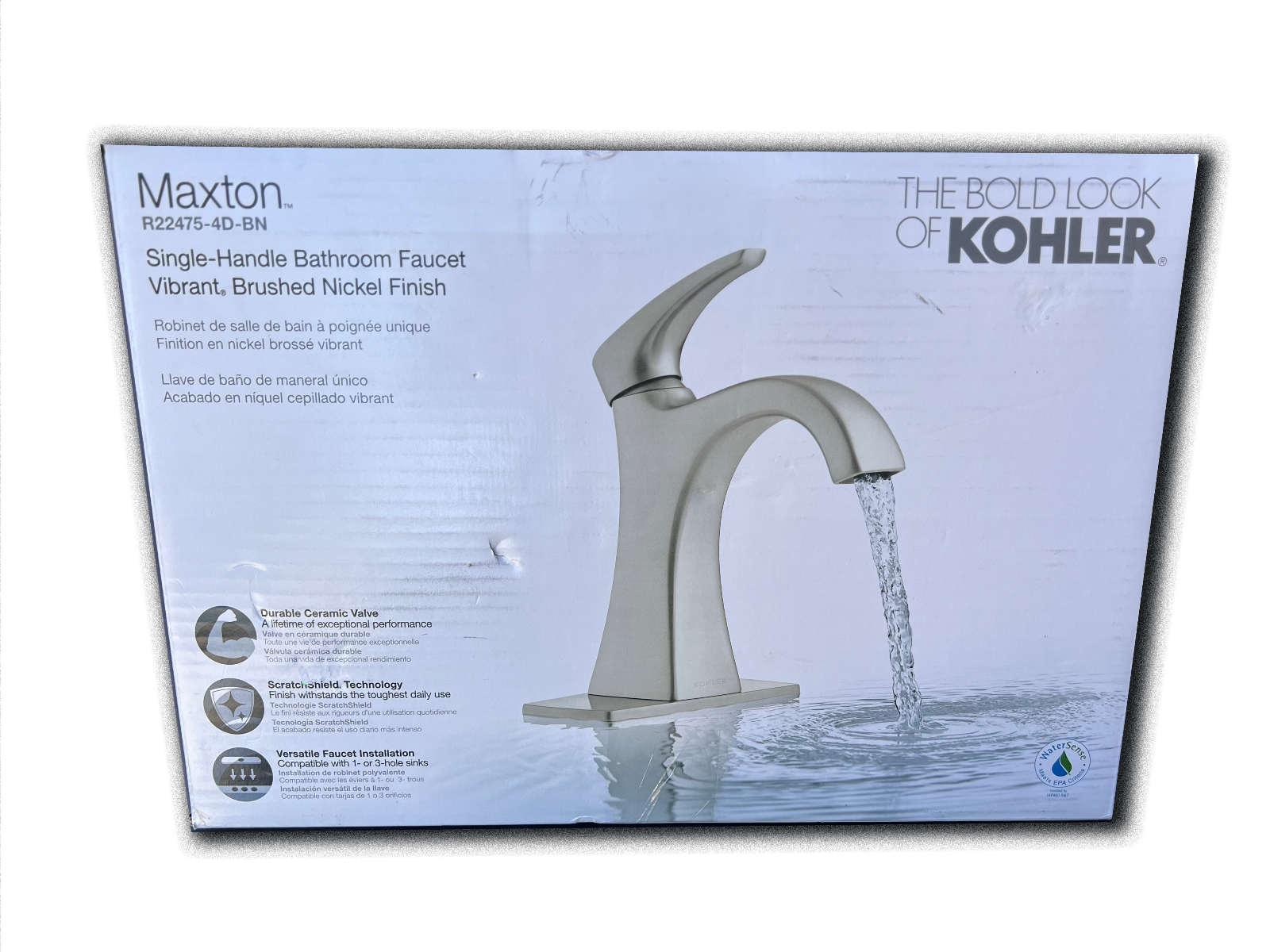 Kohler Maxton Brushed Nickel 1-Handle Single Hole/4-in Centerset ...