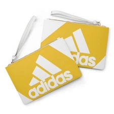 Adidas Women's Yellow & White Clutch Bag-Gift for Her-Birthday Gift-Travel Bag