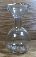 3.5” Laboratory glass PYREX no. 5860 60ml saybolt Viscosimeter FLASK class A ok