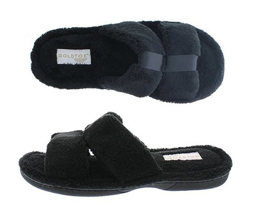 Women's Plush Memory Foam Fleece Spa Slip on House Shoes Sandals - Picture 8 of 25