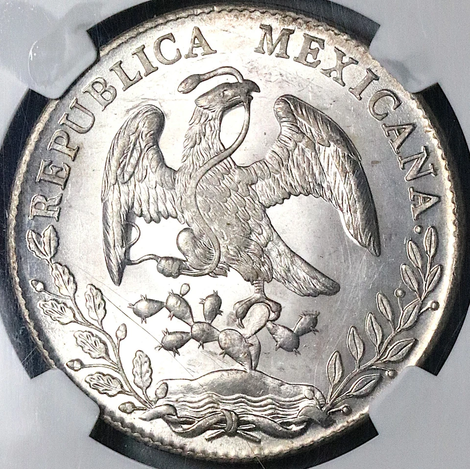 1890-As NGC MS 64 Mexico 8 Reales Alamos Rare Silver Coin  POP 4/1 (24012801C) - Image 3 of 4