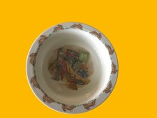 1936 Royal Doulton Bunnykins Bowl 6.25" Porcelain Childrens Dish Featuring Bunni