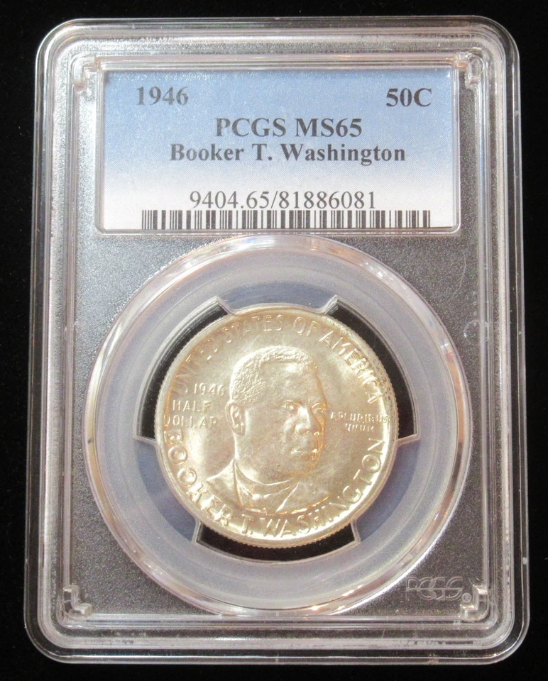 1946 50C Booker T. Washington MS65 PCGS - Image 3 of 4