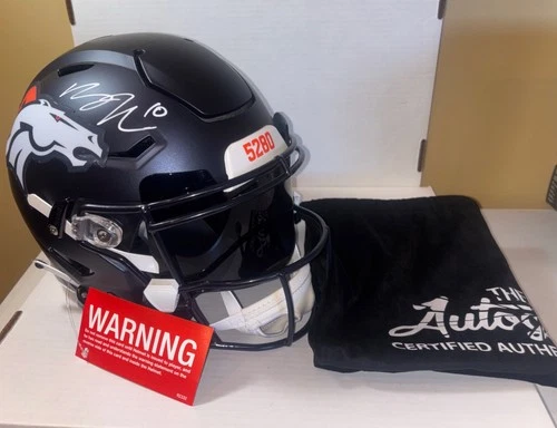 Bo Nix Signed Full Size Authentic Speed Flex NFL Helmet Beckett Witnessed