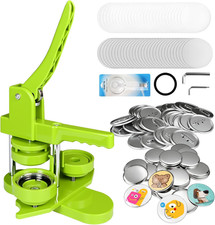 58Mm 2.25In Button Maker Kit: Pin Maker Machine Kit with 100-Set DIY Supplies,