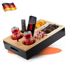 Couchbar Snackbar Sofatablett Snackbox aus Bambus Vielseitige Nutzung de